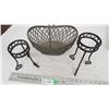 Image 3 : Wire Basket + 2 candle holders?