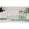 Image 1 : (6) Green glass items