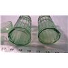 Image 6 : (6) Green glass items