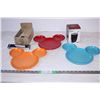 Image 1 : Mickey Mouse plates,cup,light bulbs