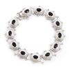 Plated Rhodium 7.45cts Sapphire Bracelet