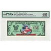 1997 $1 Sorcerer Mickey Disney Dollar PMG 66EPQ