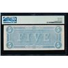 Image 2 : 1864 $5 T-69 Confederate PMG 63