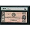 Image 1 : 1864 $2 T-70 Confederate PMG 62EPQ