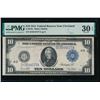 1914 $10 Cleveland FRN PMG 30EPQ