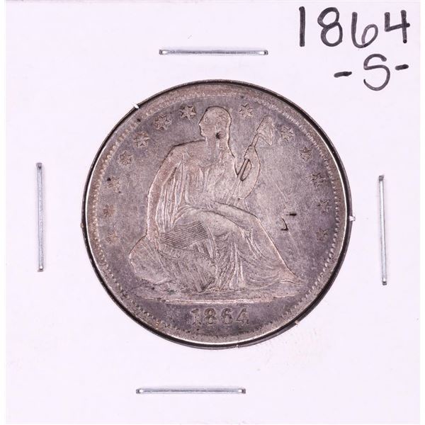 1864-S Seated Liberty Half Dollar Coin