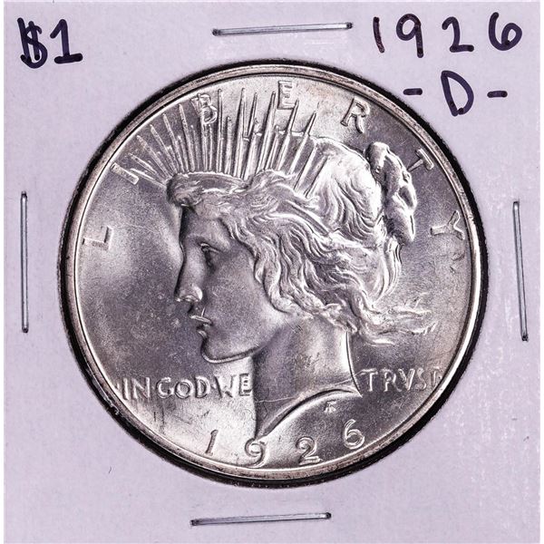 1926-D $1 Peace Silver Dollar Coin