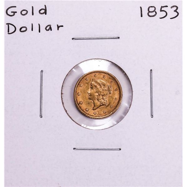 1853 Type 1 $1 Liberty Head Gold Dollar Coin