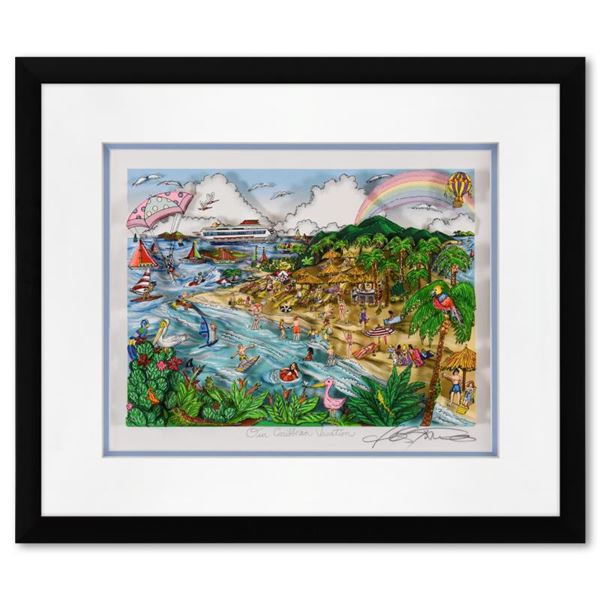 Charles Fazzino "Our Caribbean Vacation" Limited Edition Serigraph On Paper