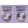 Image 1 : Lot of 2021 Type 1 & 2 $1 American Silver Eagle Coins PCGS MS69 First Day of Issue
