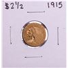 Image 1 : 1915 $2 1/2 Indian Head Quarter Eagle Gold Coin
