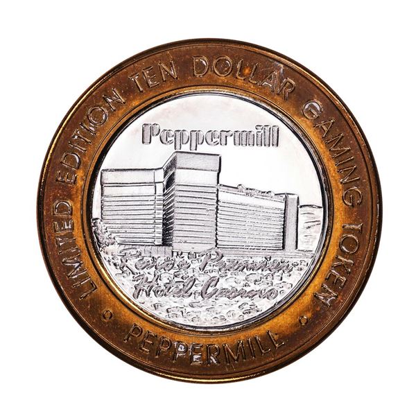 .999 Fine Silver Peppermill Reno, Nevada $10 Limited Edition Gaming Token
