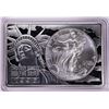 Image 1 : 1996 $1 American Silver Eagle Coin & 2oz Silver Bar Set