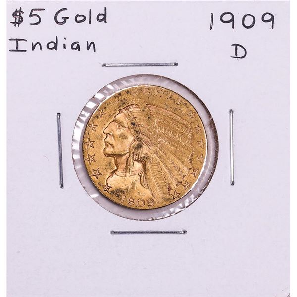 1909-D $5 Indian Head Half Eagle Gold Coin