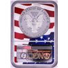 Image 2 : 2019-W $1 Proof American Silver Eagle Coin NGC PF70 Ultra Cameo Congratulations Flag