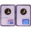 Image 2 : Lot of (2) 2000-S Proof $1 Sacagawea Dollar Coins NGC PF69 Ultra Cameo