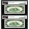 Image 2 : Lot of (2) Consecutive 1950 $10 Federal Reserve Notes STL PMG Gem Uncirculated 65EPQ