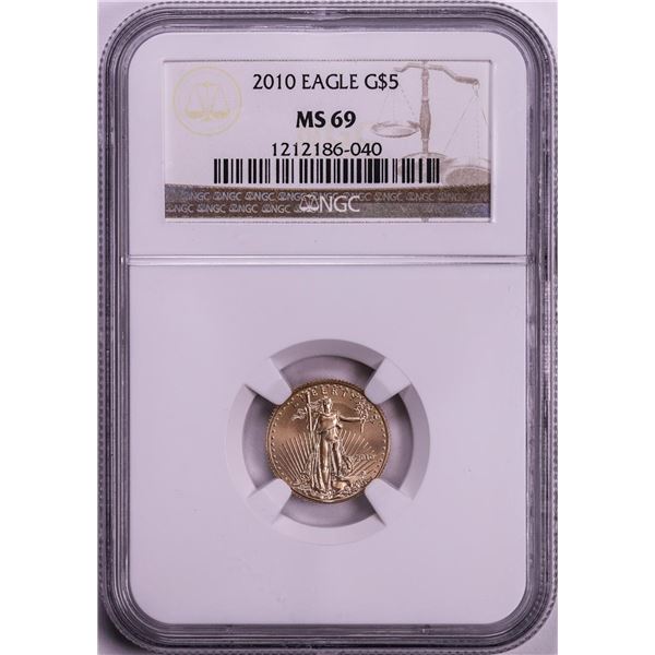 2010 $5 American Gold Eagle Coin NGC MS69