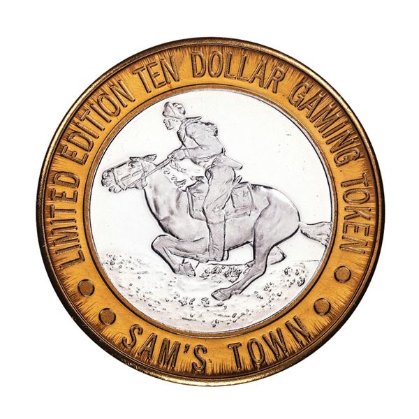 .999 Silver Sam's Town Las Vegas, Nevada $10 Limited Edition Casino Gaming Token