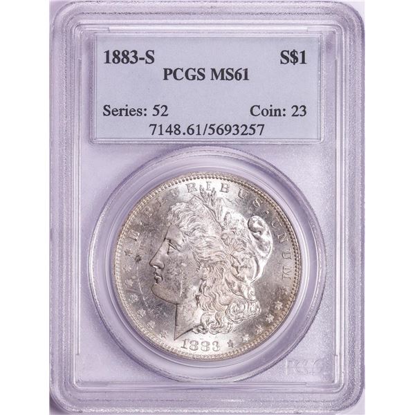 1883-S $1 Morgan Silver Dollar Coin PCGS MS61