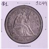 Image 1 : 1849 $1 Seated Liberty Silver Dollar Coin