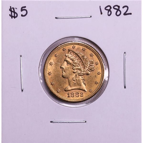 1882 $5 Liberty Head Half Eagle Gold Coin