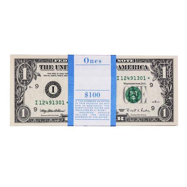 Pack of (100) Consecutive 1995 $1 Federal Reserve STAR Notes Minneapolis