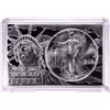 Image 1 : 1988 $1 American Silver Eagle Coin & 2oz Silver Bar Set