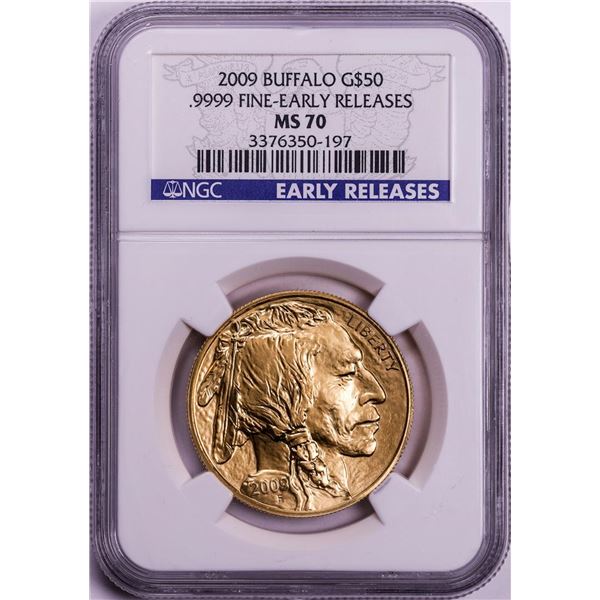 2009 $50 American Gold Buffalo Coin NGC MS70 Early Releases