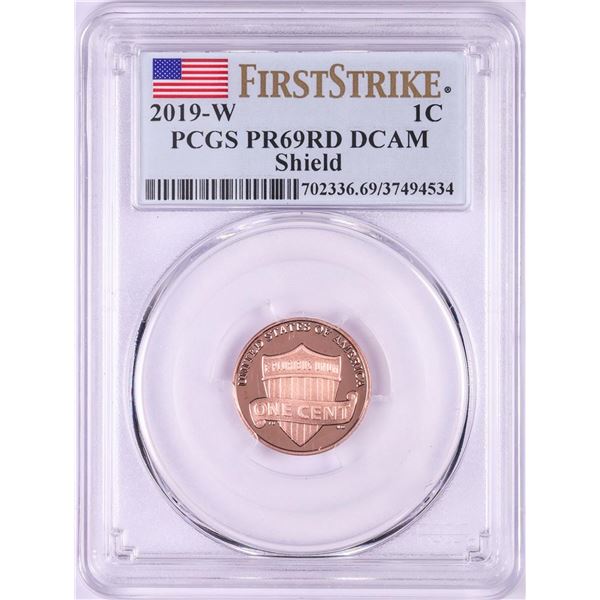 2019-W Proof Lincoln Shield Cent Coin PCGS PR69RD DCAM First Strike