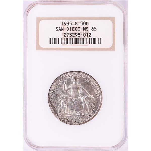 1935-S San Diego Commemorative Half Dollar Coin NGC MS65