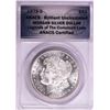 Image 1 : 1879-S $1 Morgan Silver Dollar Coin ANACS Brilliant Uncirculated Nice Toning