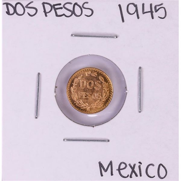 1945 Mexico Dos Pesos Gold Coin