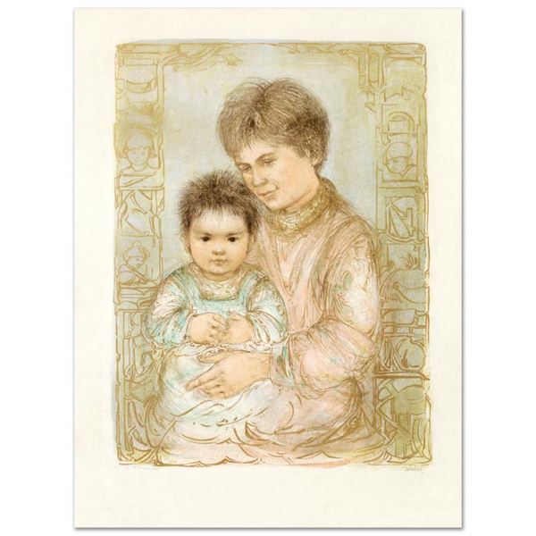 Hibel (1917-2014) "Ulla And Eric" Limited Edition Lithograph On Rice Paper