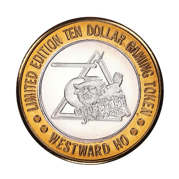 .999 Silver Westward Ho Casino Las Vegas $10 Casino Gaming Token Limited Edition