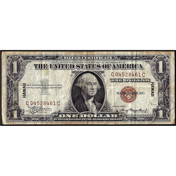 1935A $1 Hawaii WWII Emergency Issue Silver Certificate Note