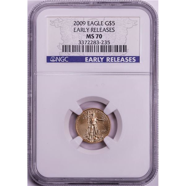 2009 $5 American Gold Eagle Coin NGC MS70 Early Releases