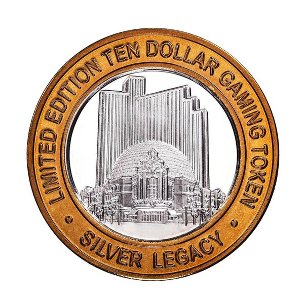 .999 Silver Silver Legacy Reno, Nevada $10 Casino Limited Edition Gaming Token