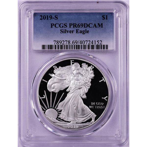 2019-S $1 Proof American Silver Eagle Coins PCGS PR69DCAM