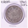 Image 1 : 1861 ZsVL Mexico 4 Reales Silver Coin
