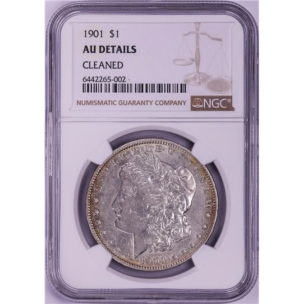 1901 $1 Morgan Silver Dollar Coin NGC AU Details