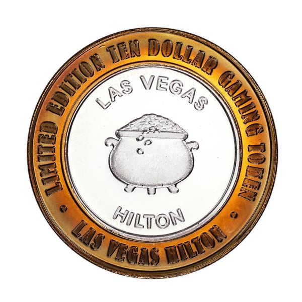 .999 Silver Las Vegas Hilton Nevada $10 Casino Limited Edition Gaming Token