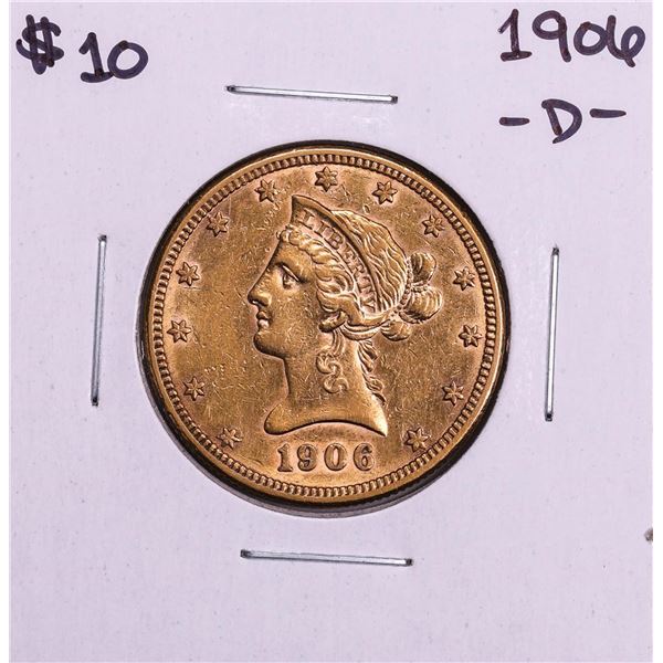 1906-D $10 Liberty Head Eagle Gold Coin