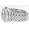 Image 7 : Rolex Men's Stainless Steel Blue Index Diamond Oyster Perpetual Datejust Wristwatch