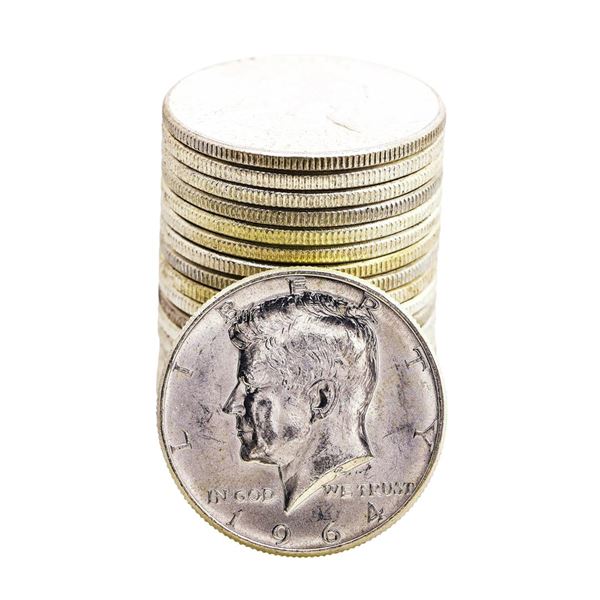 Roll of (20) Brilliant Uncirculated 1964 Kennedy Half Dollar Coins