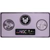 Image 2 : 2008 & 2008-W $1 American Silver Eagle (3) Coin Set NGC MS69/PF69 Ultra Cameo