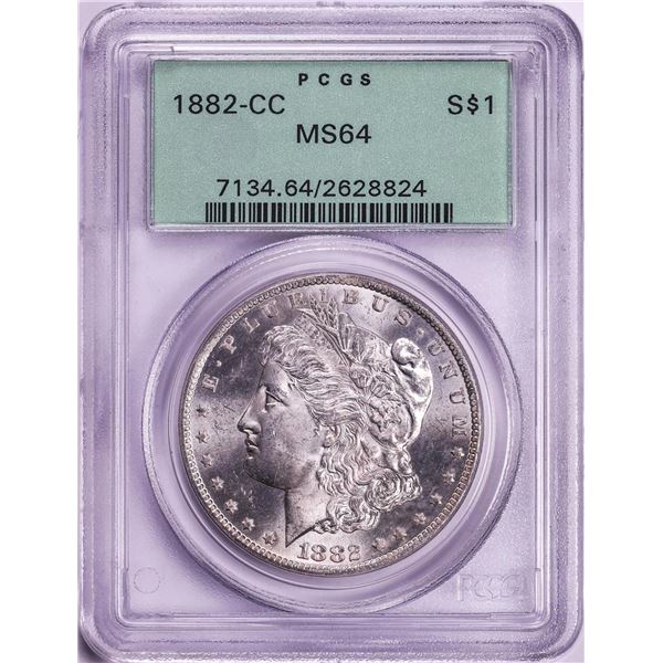 1882-CC $1 Morgan Silver Dollar Coin PCGS MS64 Old Green Holder