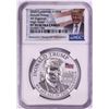 Image 1 : 2020 Cameroon 1000 Francs High Relief Donald Trump Silver Coin NGC PF70 Ultra Cameo