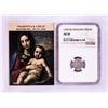 Image 1 : 1548 KB Hungary Denar 'Madonna and Child' Coin NGC AU50 w/ Story Box