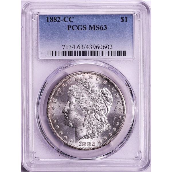 1882-CC $1 Morgan Silver Dollar Coin PCGS MS63